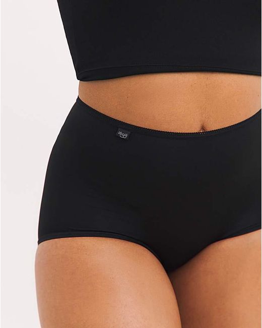 Sloggi Black 3Pk Microfibre Maxi Knicker