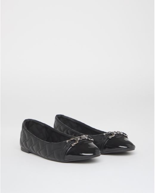 JD Williams Blue Quilted Ballerina With Trim Wide