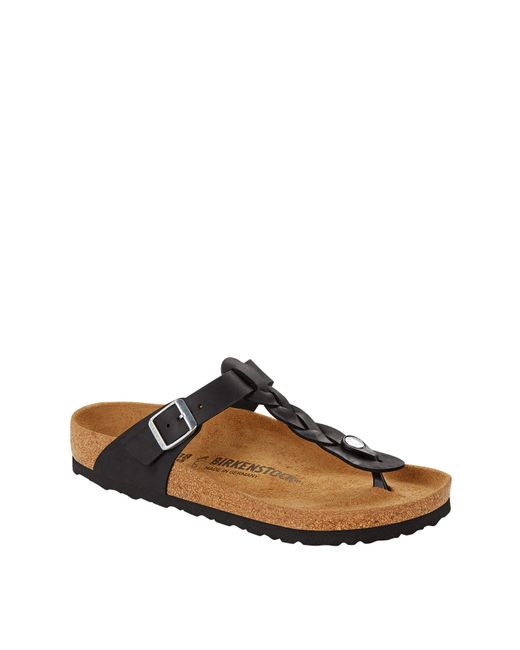 Birkenstock Brown Gizeh Lea Braided Sandals