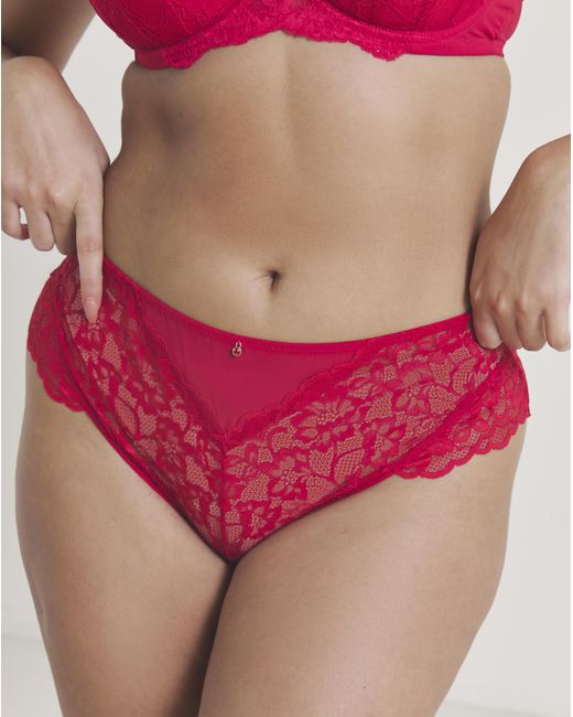 Ann Summers Red Sexy Lace Deep Brazilian
