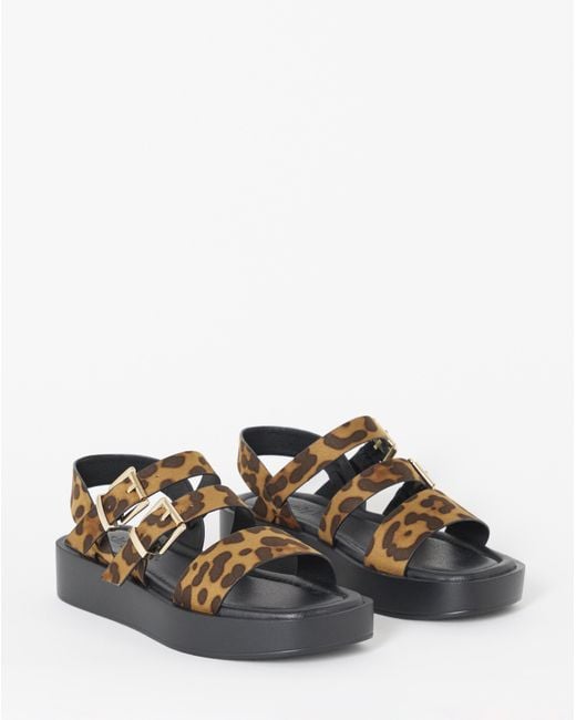 Simply Be Black Triple Strap Comfort Sandals Wide