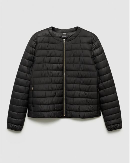 Mango Black Puffer Coat Blandi