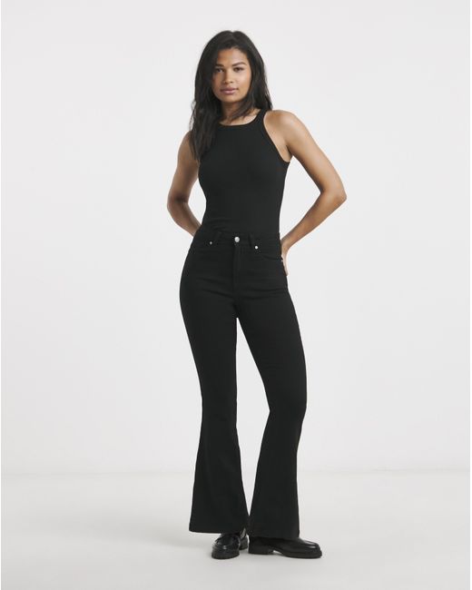 Simply Be Blue Flared Highwaist Super Stretch