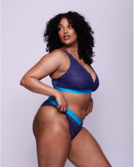 Lemonade Dolls Blue Signature Lace Brief