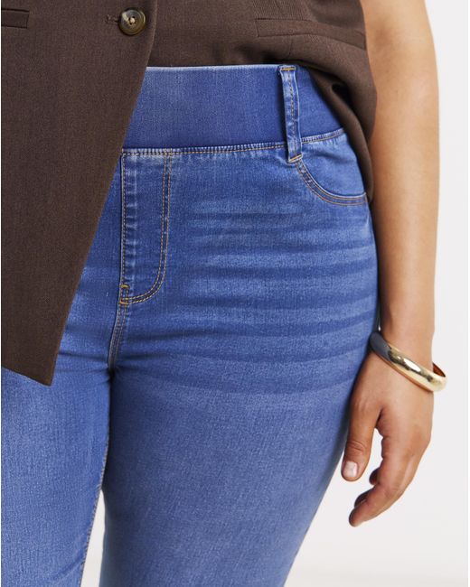 Simply Be Blue Mid Capri Jegging