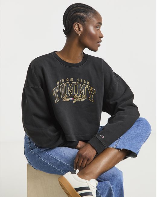 Tommy Hilfiger Black Crewneck Sweatshirt