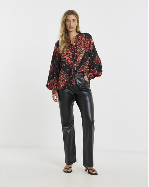 Hope & Ivy Red Eva Blouse