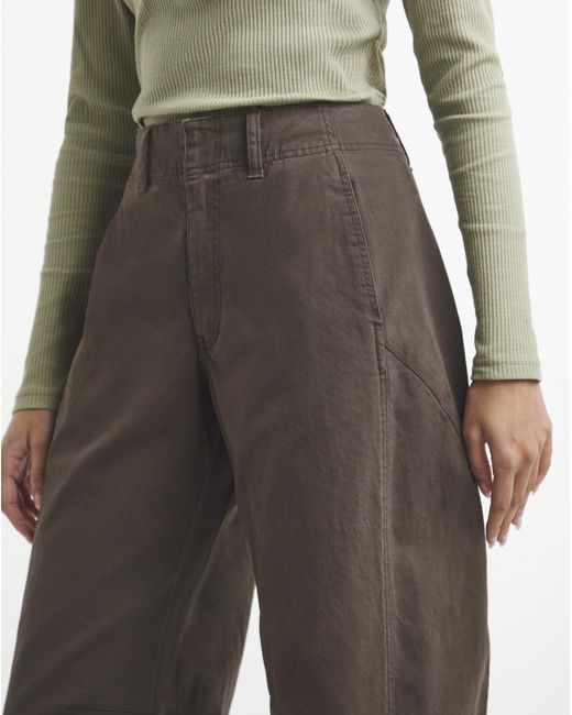 Simply Be Brown Barrel Leg Trouser