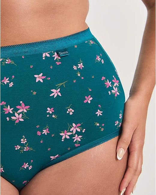 Slimma Blue 4 Pack Full Fit Knickers