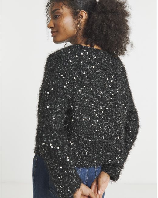 Joanna Hope Black Sequin Jacket