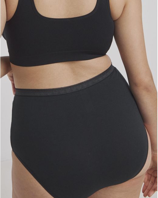 Slimma Black 4 Pack Full Knickers