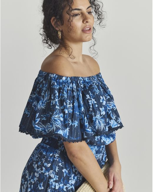 Figleaves Blue Lisbon Maxi Beach Dress