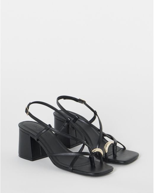 Simply Be Natural Toe Loop Heels Wide Fit