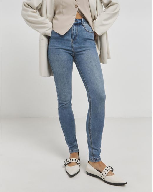 Simply Be Blue Booty Booster Skinny Jeans