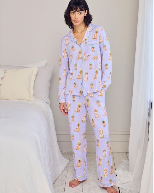 Chelsea Peers White Classic Long Button Up Set