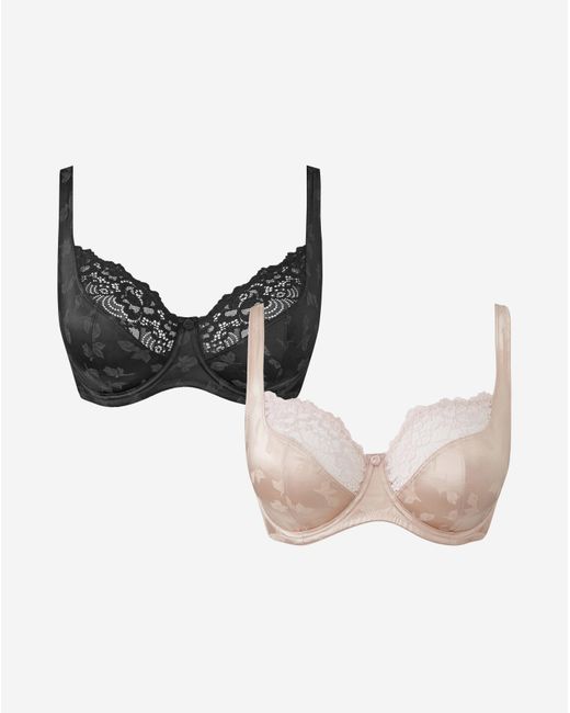 Pretty Secrets Natural 2 Pack Laura Full Cup Bras