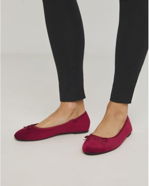 JD Williams Purple Soft Ballerina Slipper Ex Wide Fit