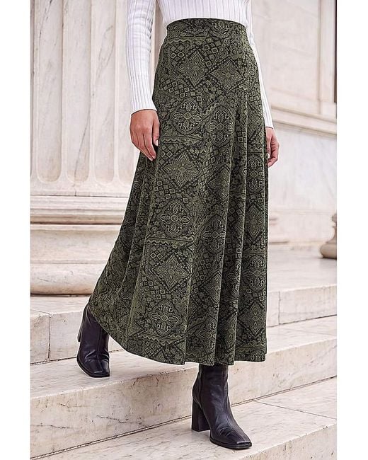 Roman Gray Roman Abstract Midi Skirt
