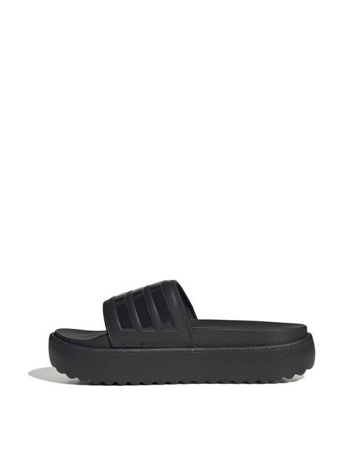 Adidas White Adilette Platform Slides