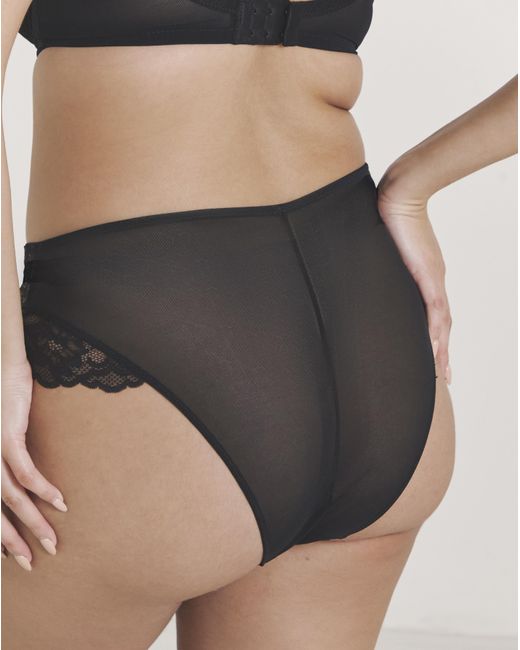 Ann Summers Black Sexy Lace Deep Brazilian Blk