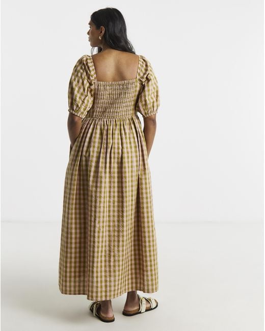 Simply Be Natural Seersucker Midi Dress