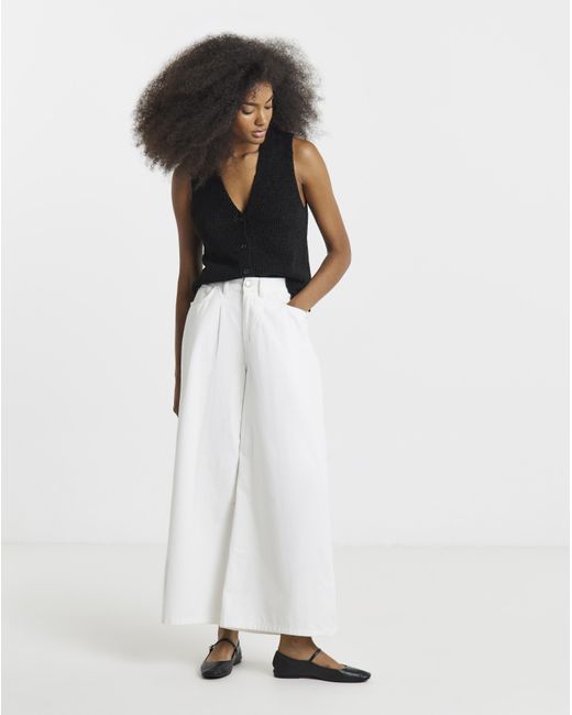 Simply Be Black Tape Yarn Knitted Waistcoat