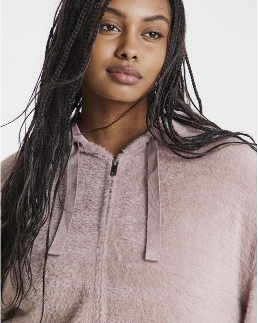 Simply Be Multicolor Fluffy Hooded Zip Through