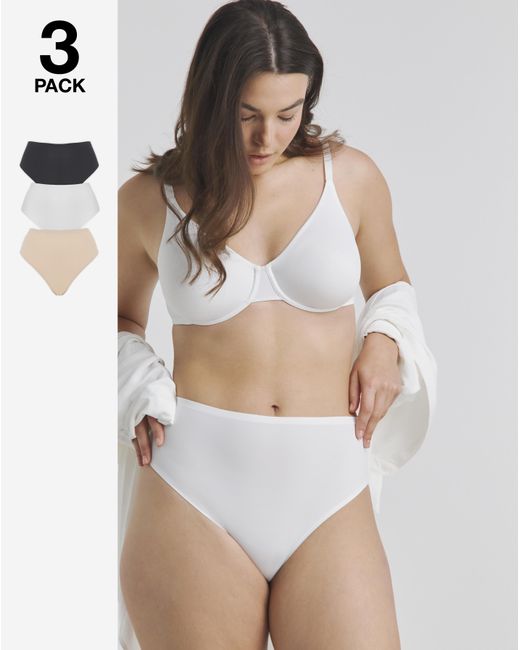 Pretty Secrets White 3 Pack Micro Full Brief