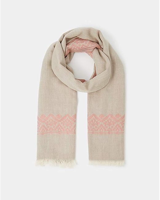 Accessorize White Lightweight Jacquard Scarf