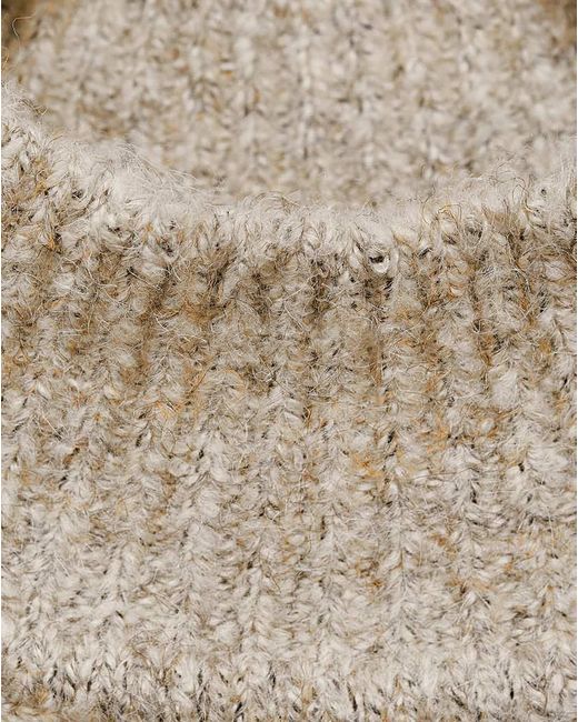 Mango White Creme High Neck Sweater