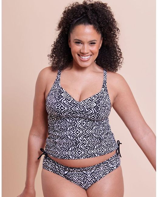 Curvy Kate Gray Swim Wild Horizon Tankini Top