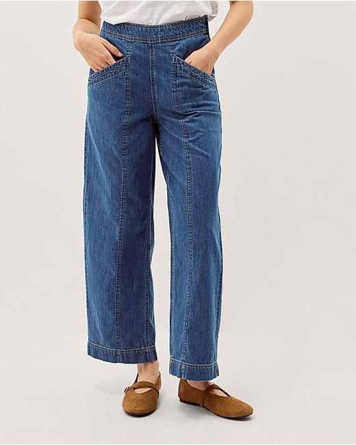 Monsoon Blue Harper Regular Wide Leg Jeans
