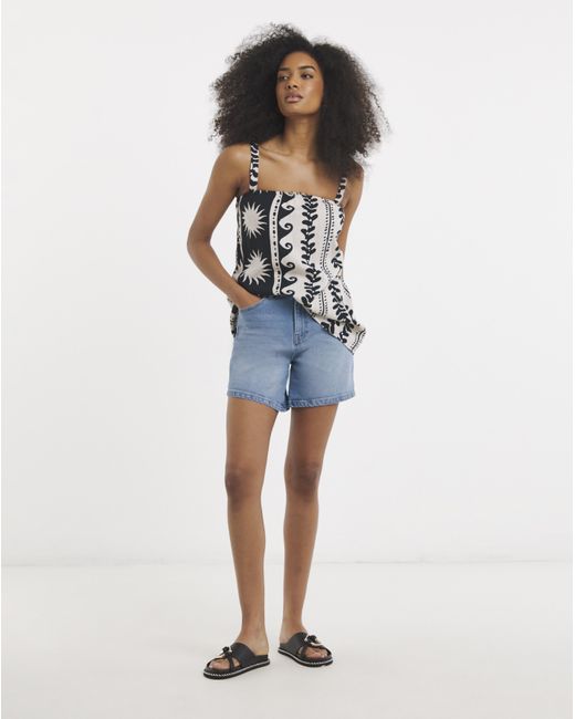 Simply Be Black Linen Bandeau Top