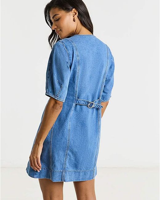 Simply Be Blue Cinched Mini Dress