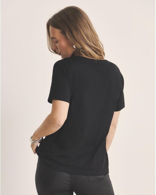 Simply Be Black La Vie Est Belle Pearl T-Shirt