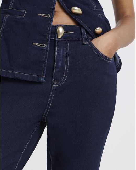 Simply Be Blue Capri Jeans Co Ord