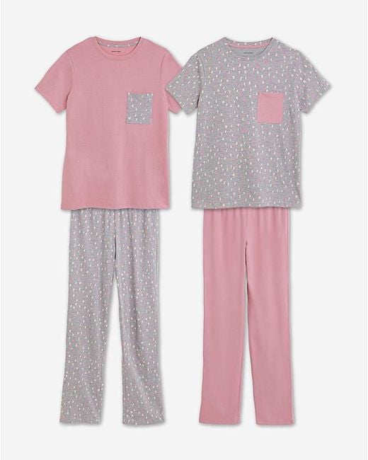 JD Williams Pink Value 2 Pack Pj Set