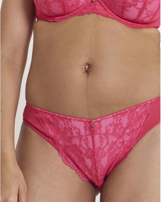 Ann Summers Red Sexy Lace Brazilian Dkpink