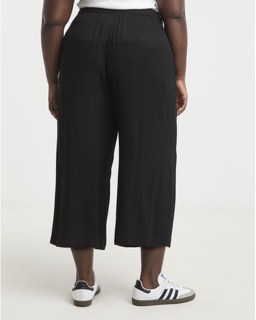 Simply Be White Crinkle Culottes