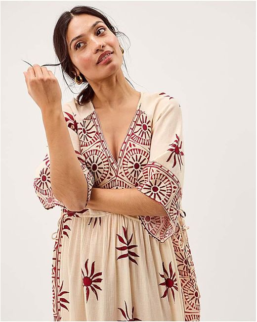Monsoon Pink Sunnie Midi Beach Dress