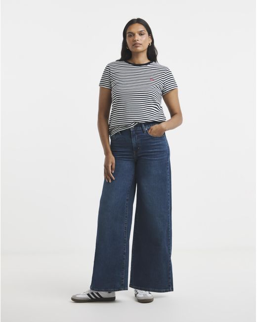 Levi's Blue 728 High Rise Wide Leg Jean