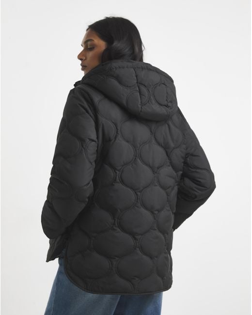Simply Be Black Short Quilted Jacket