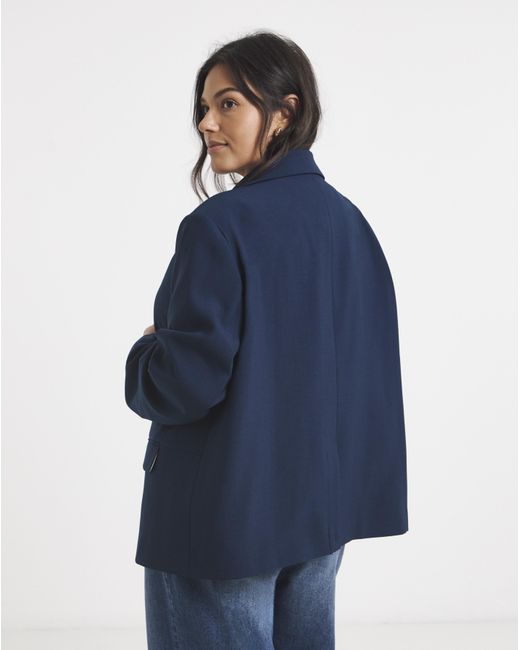 Simply Be Blue Oversized Blazer
