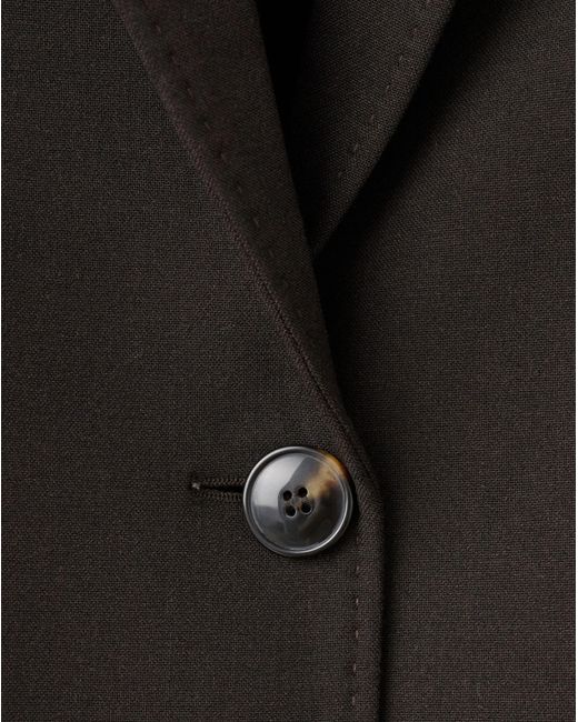 Mango Blue Straight-Fit Suit Blazer