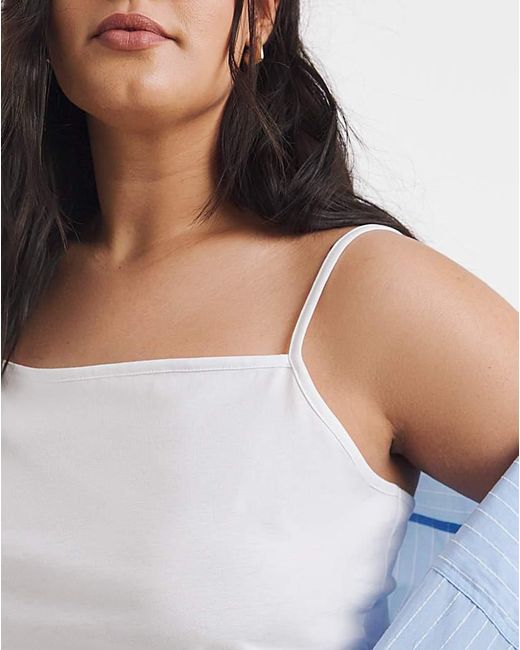Simply Be Blue 3 Pack Square Neck Camis