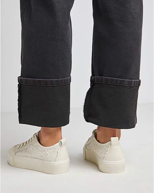 Simply Be Black Mesh Lace Trainer