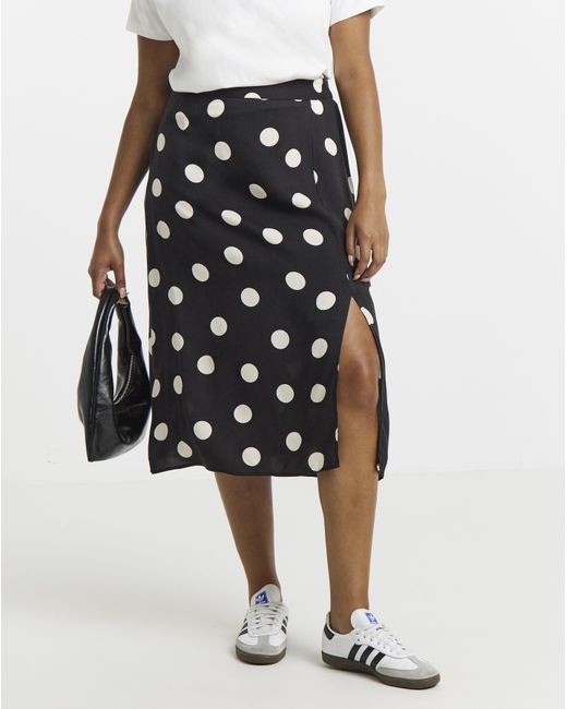 Simply Be White Spun Viscose Midi Skirt