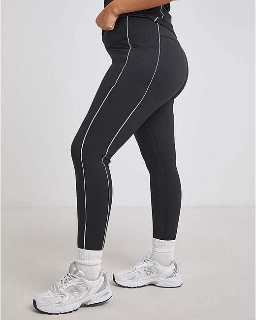 Simply Be Black Piping Legging