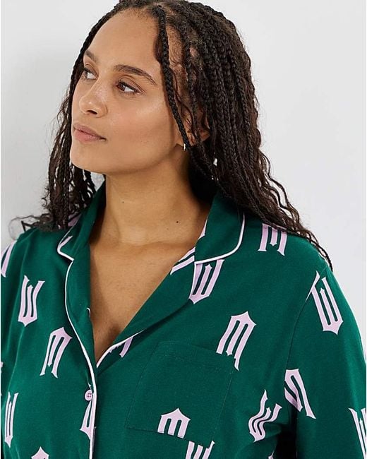 Disney Green Wicked Button Through Pyjama Set