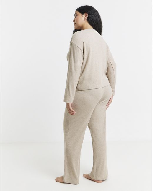 Figleaves Natural Button Through Lounge Set